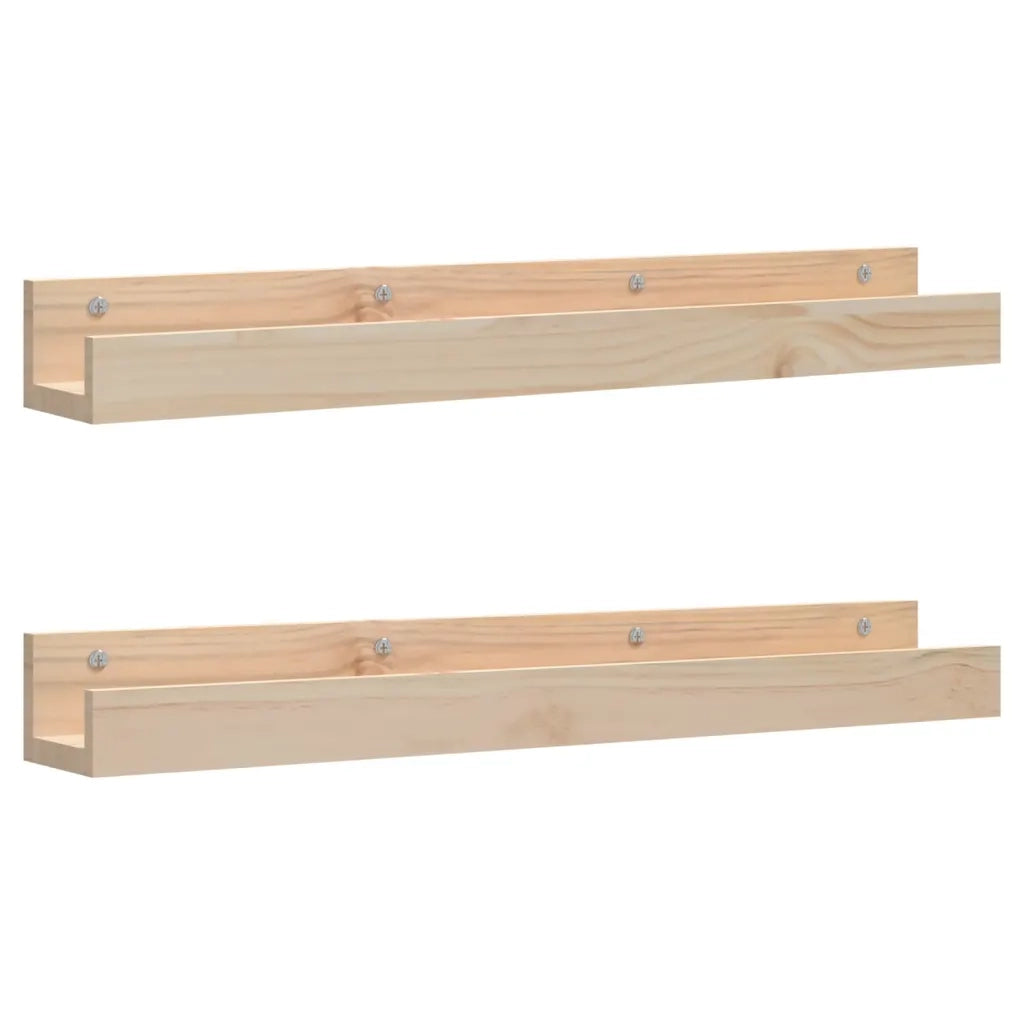 Mensole da Parete 2 pz 80x12x9cm in Legno Massello di Pino cod mxl 50286