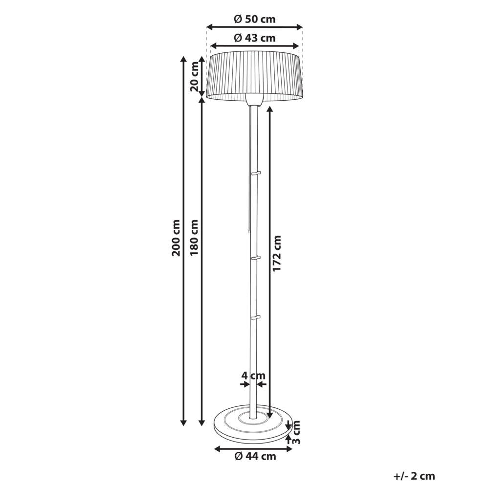 Riscaldatore elettrico per patio in acciaio nero da 1500 W, indipendente, accessori da giardino