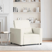 Divano letto estraibile singolo con ruote Crema Velluto 42002705