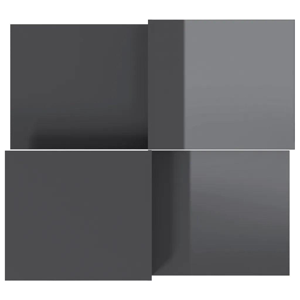 Tavolini da Salotto 2 pz Grigio Lucido in Legno Multistrato 3216157