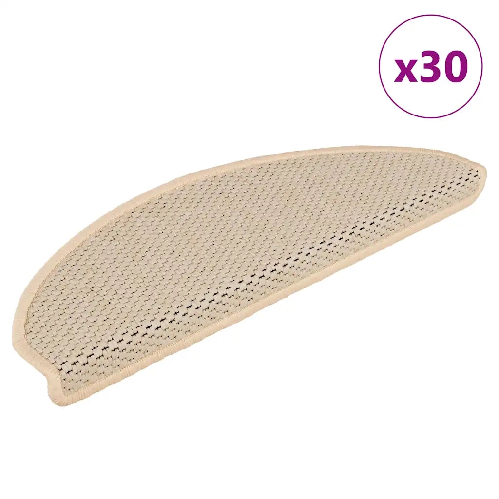 Tappeti Autoadesivi Scale Aspetto Sisal 30pz 65x21x4 cm Berbero