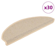 Tappeti Autoadesivi Scale Aspetto Sisal 30pz 65x21x4 cm Berbero