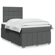 Giroletto a Molle con Materasso Grigio Scuro 120x190cm Tessuto