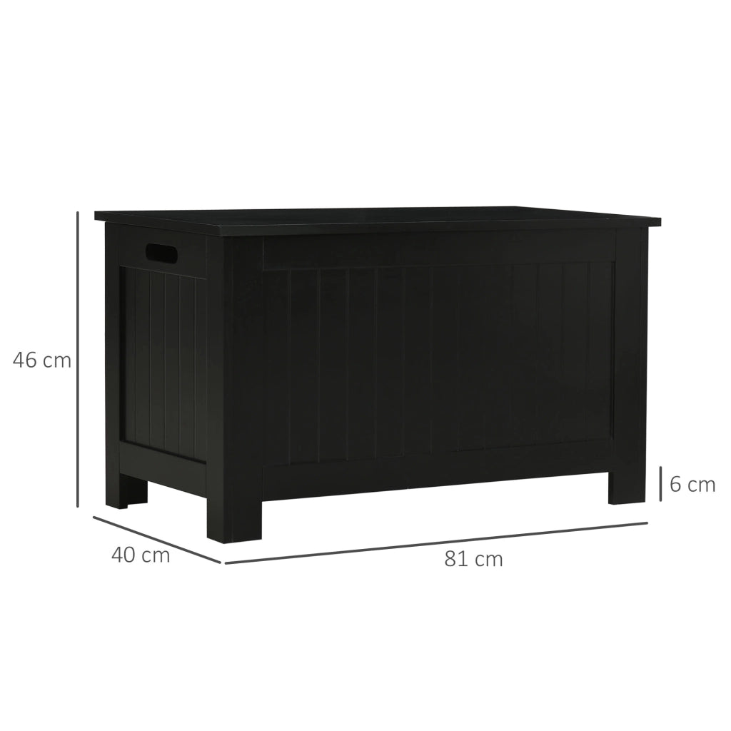 Baule contenitore con coperchio ¨C Xylo ¨C nero 81x40x46 cm