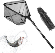 Retrattile Schepnet Telescopico - Opvougbile Schepnet - Schepnet per Pescatori - Schepnet per Pesca - Materiale Nylon Duraturo - Cassetto in Alluminio