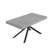 Tavolo Allungabile 160-244x80x74 cm Niket Cemento Gambe Antracite