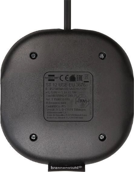 Brennenstuhl 1150020010 Caricabatterie per dispositivi mobili Universale Antracite, Nero AC Interno