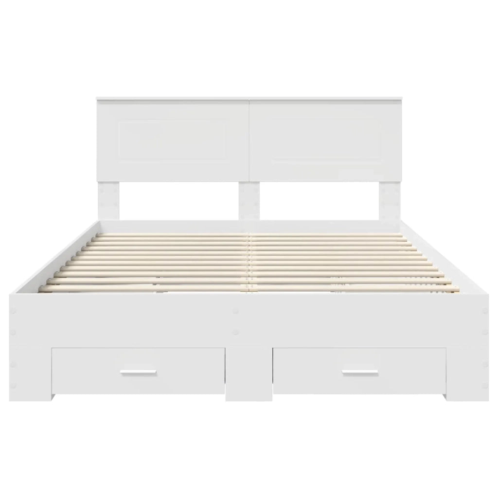 Struttura del letto Bianco 140 x 200 cm Legno multistrato 3408263