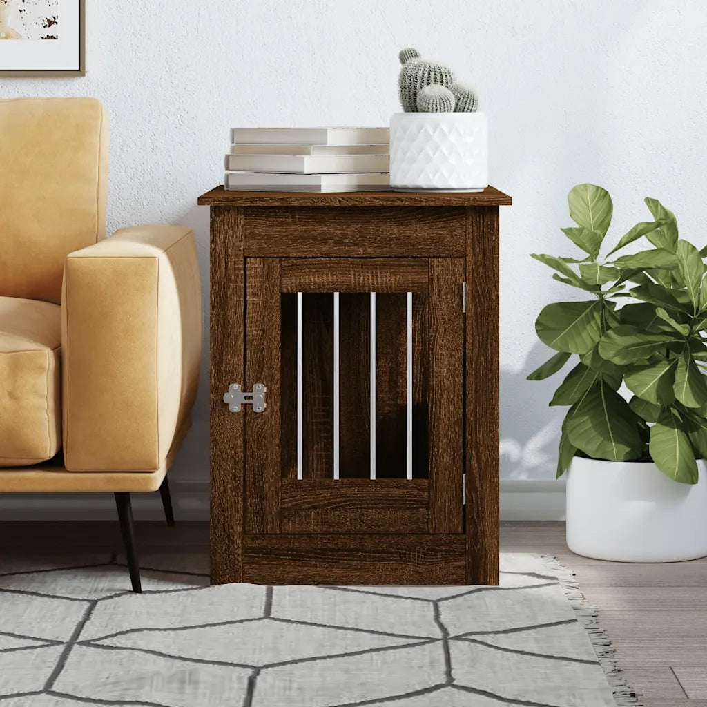 Gabbia Cani Arredamento Rovere Marrone 55x80x68cm Multistrato 838329