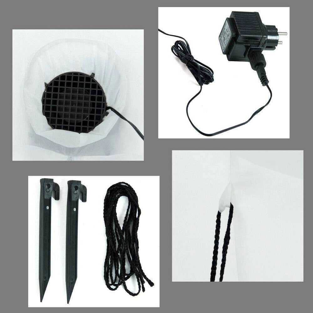 Trade Shop - Gonfiabile Pupazzo Di Neve Vibrante 180 Cm Effetto Tremolio Con Led Per Esterno -