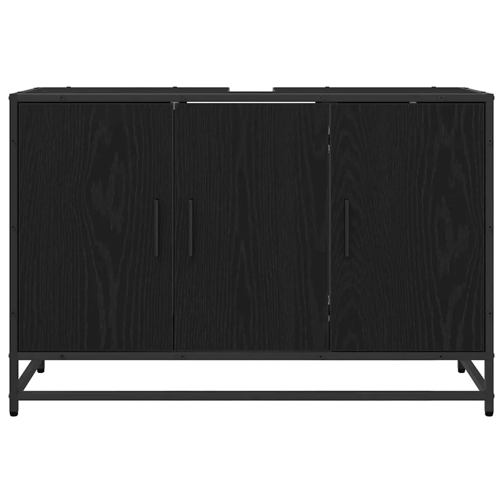 Mobile da Bagno Rovere Nero 90 x 33 x 60 cm Legno multistrato