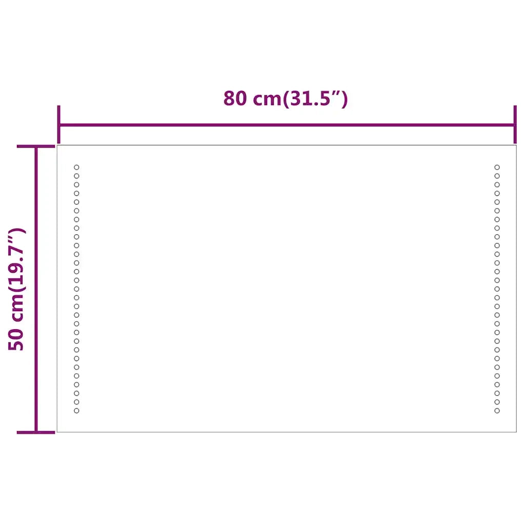 Specchio da Bagno con Luci LED 80x50 cm cod mxl 67508