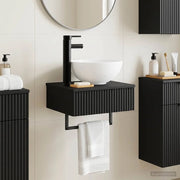 Lavabo da Parete Nero 40 x 35 x 39 cm Legno ingegnerizzato 890169