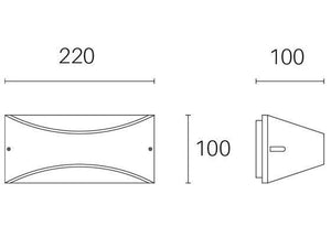 Applique da Esterno a LED 10W 3000K Sovil Grigio