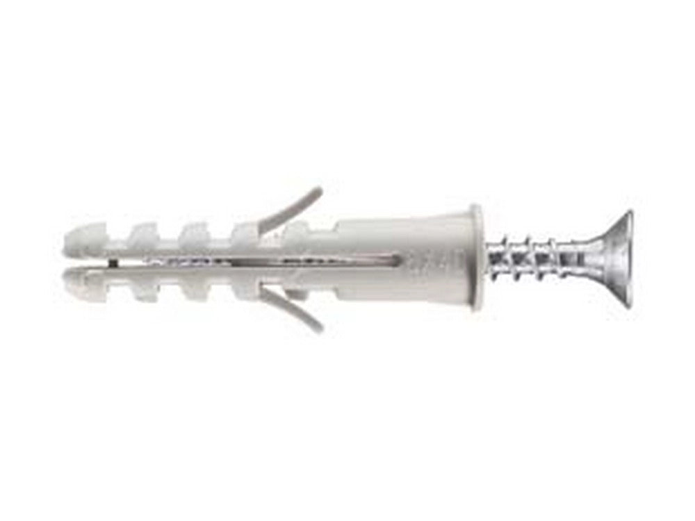 100pz tassello in nylon con vite tsp pz bordato pa 6 esb/va - ø mm.6x30 cod:ferx.fer443364