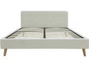 Letto in tessuto riccio "Nemo" 140x190 - Crema