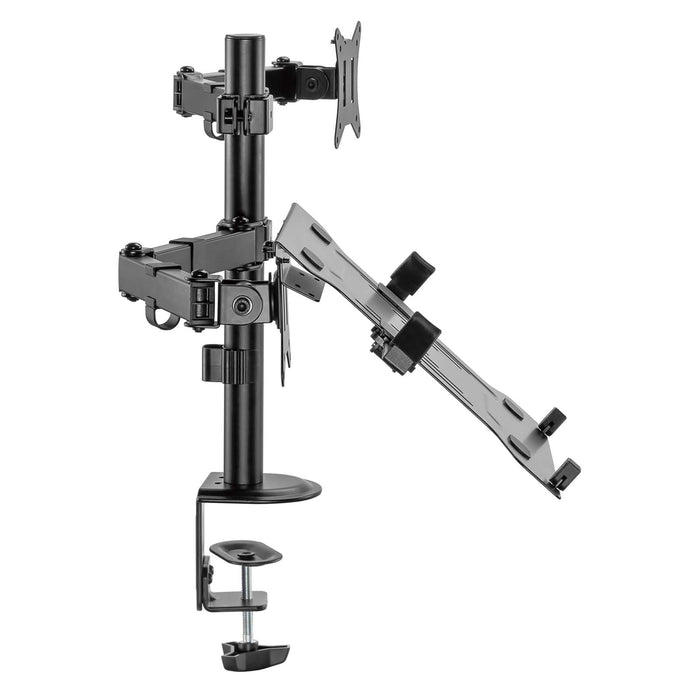 Toboli Supporto monitor e pc portatile VESA 75x75/100x100, con 2 bracci articolati