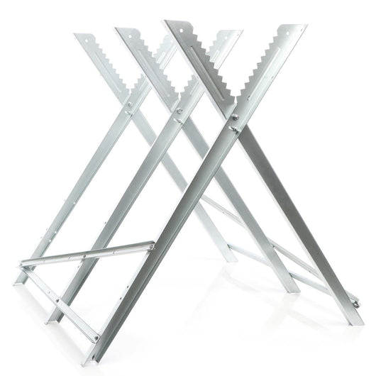 Cavalletto taglialegna pieghevole per sega con 3 supporti dentellati per tronchi max 100kg