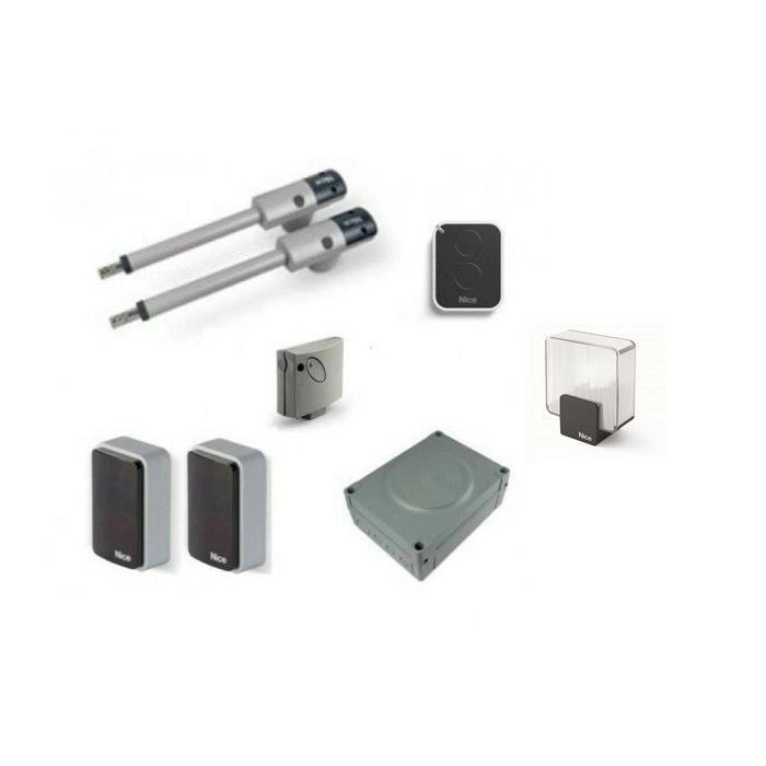 KIT AUTOMAZIONE CANCELLI A BATTENTE ANTE 3 M 300 KG 230 VAC NICE TOO3000KCE