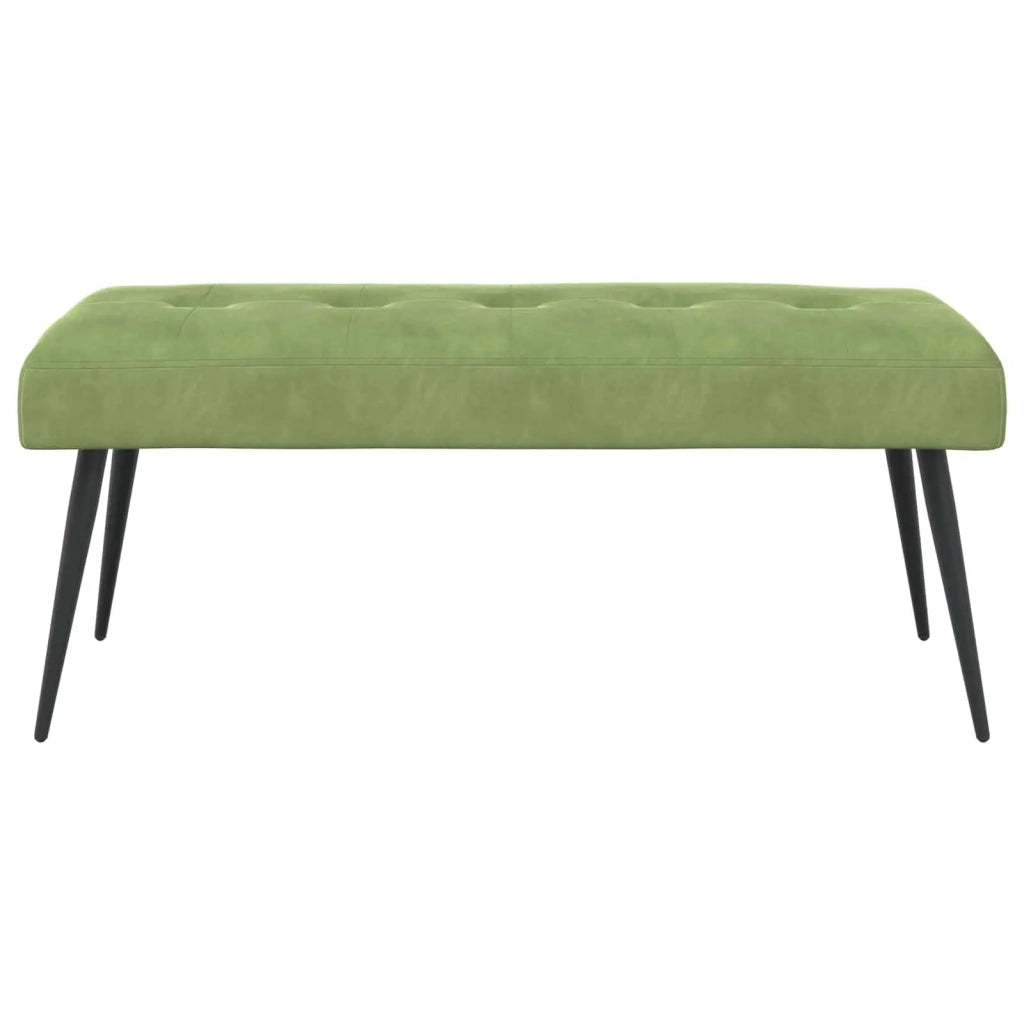 Panchina con bottoni imbottiti Verde chiaro 110 x 40 x 46 cm 42038532