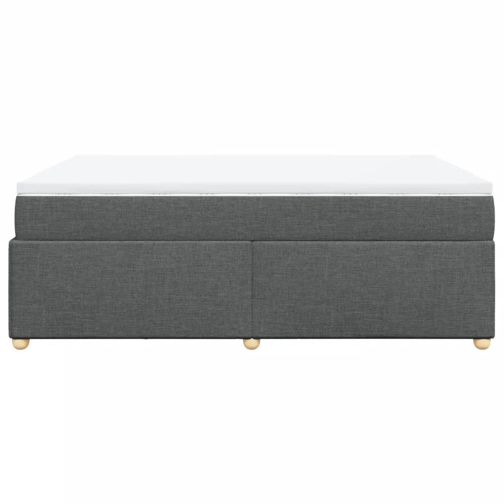 vidaXL Giroletto a Molle con Materasso Grigio Scuro 140x190 cm Tessuto