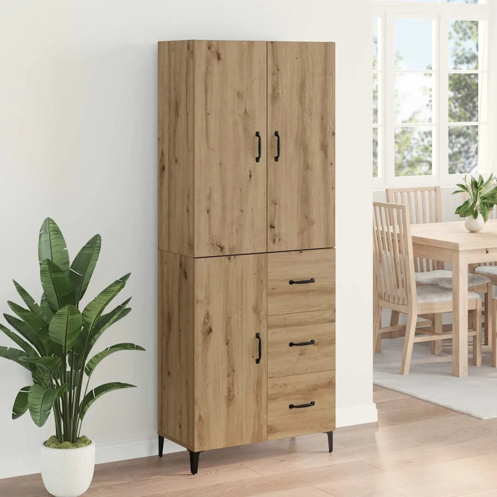 Credenza con cassetto Rovere artigianale 69,5 x 34 x 180 cm