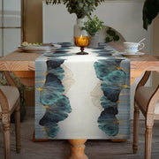 Telaio per decorazioni - Disegno di cotone Ginkgo - Decorazione per matrimoni d'autunno - Verde/Blu
