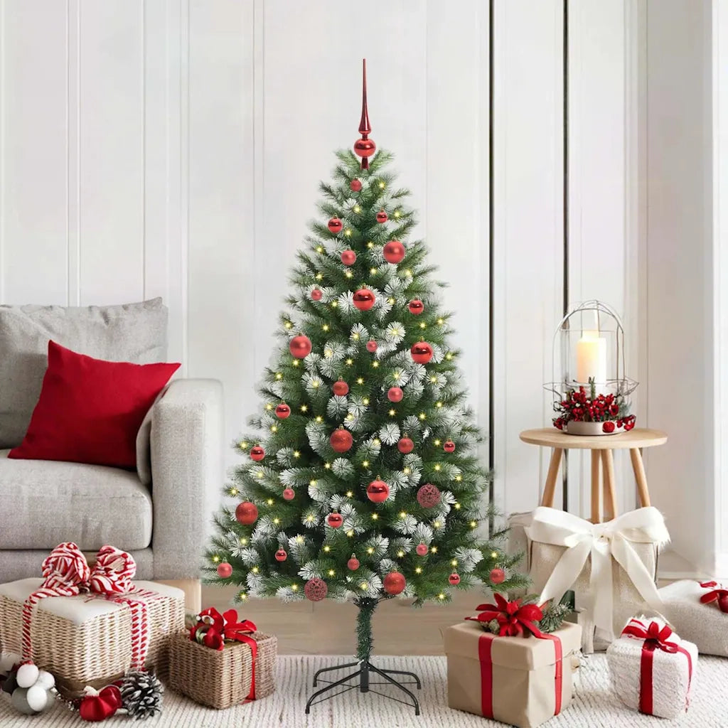 Albero di Natale artificiale a cerniera con neve fioccata 3395433