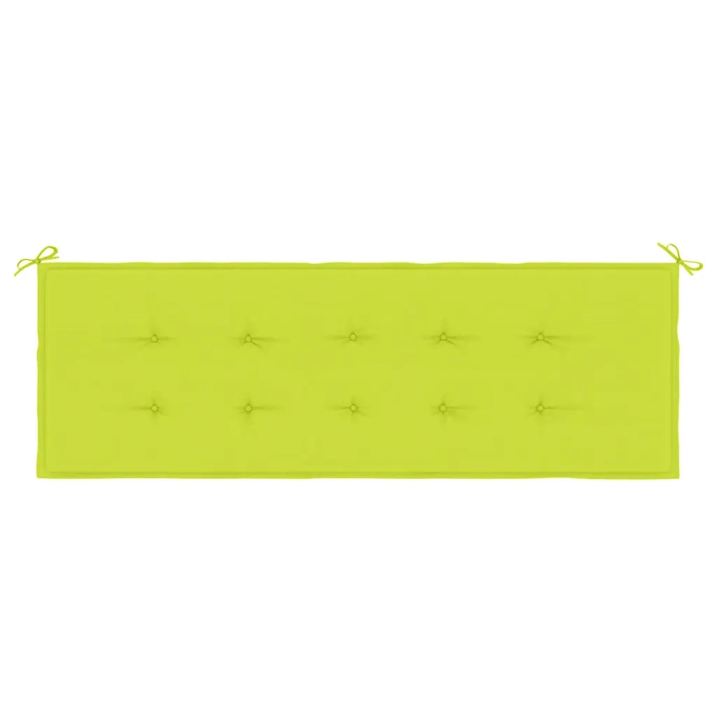 Cuscino per Panca Verde Brillante 150x50x3 cm in Tessuto Oxford