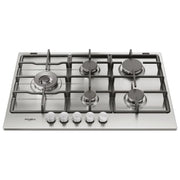 Whirlpool KGML 761 IX Acciaio inox Da incasso 75 cm Gas 5 Fornello(i)