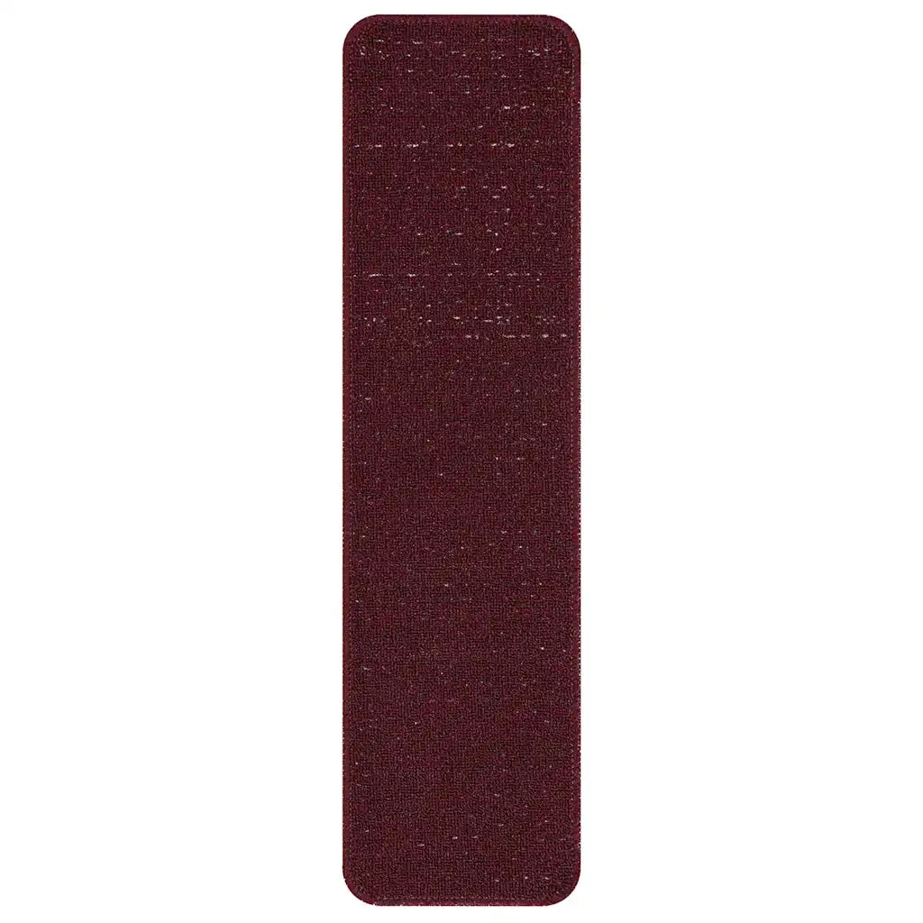 Tappetini Antiscivolo per Scale 15 pcs Bordò 75 x 20 cm PP 4019813