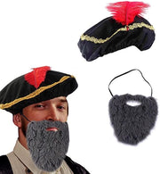 Cappello rinascimentale con barba - Accessorio da costume unico - Naso buffo - Adatto per Halloween e feste