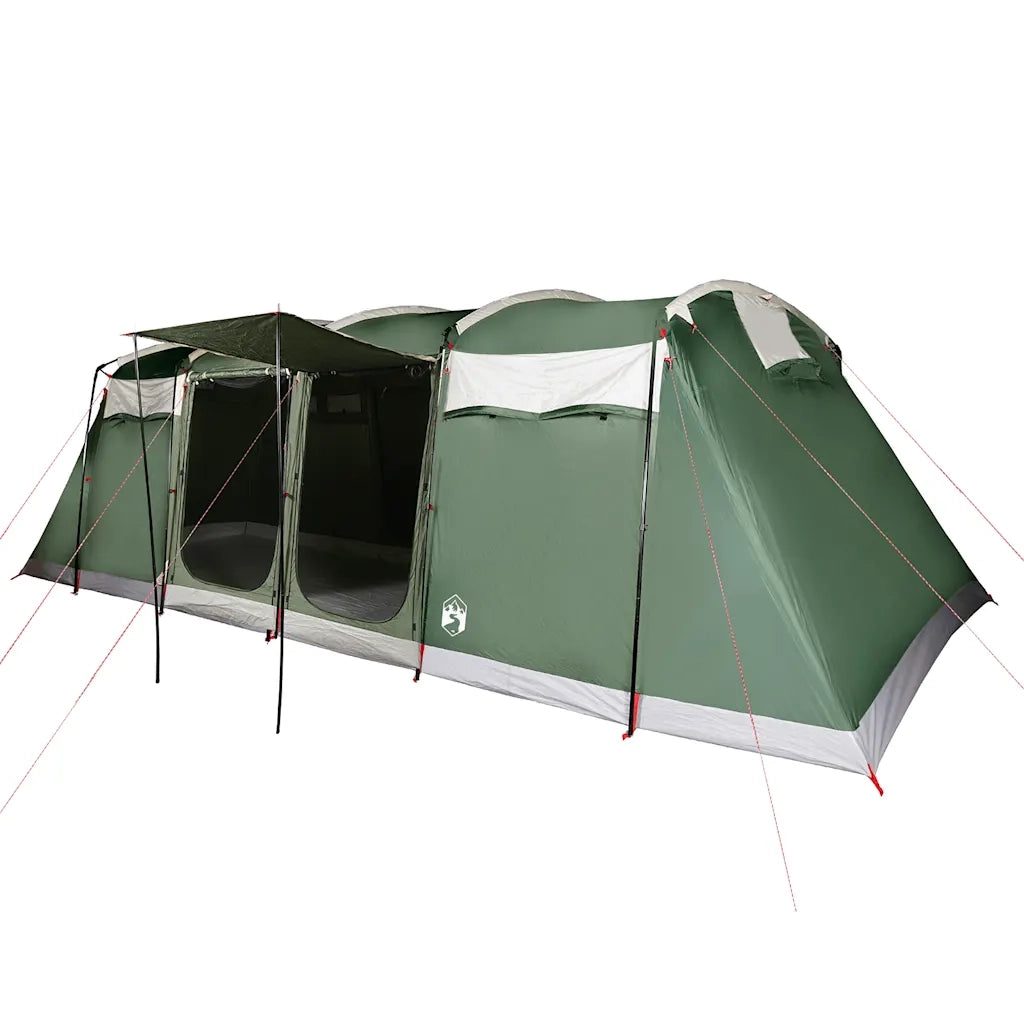 Tenda Familiare a Tunnel per 8 Persone Verde Impermeabile 94616