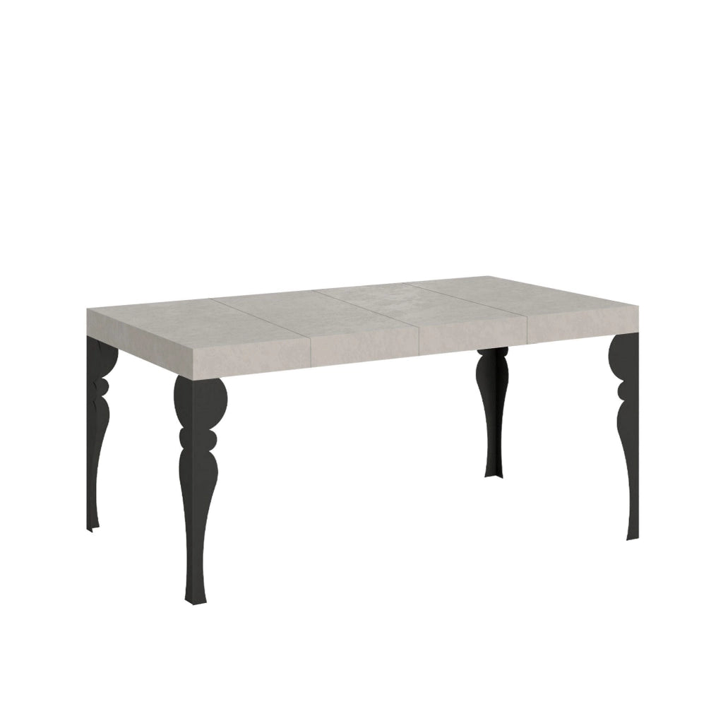 Tavolo allungabile 140/400x90 cm Paxon Premium cashmere gambe antracite