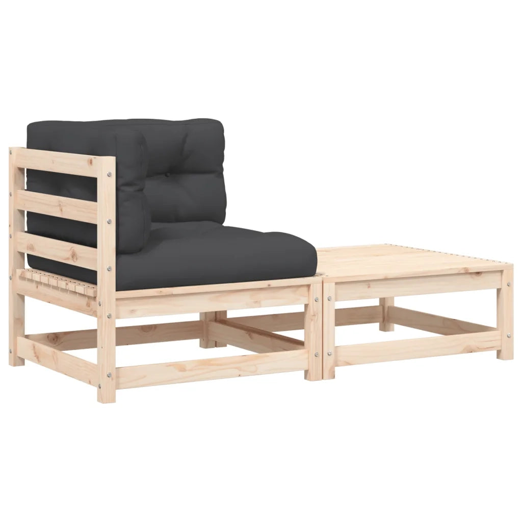 Divano Angolare da Giardino con Cuscini-Sofa da Giardino-Divanetto da esterno e Poggiapiedi 519302