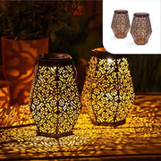 Luci per Giardino a Energia Solare Hexagon - Set da 2 - Illuminazione Esterna per Giardino - Lampada LED - Metallo Coperchio