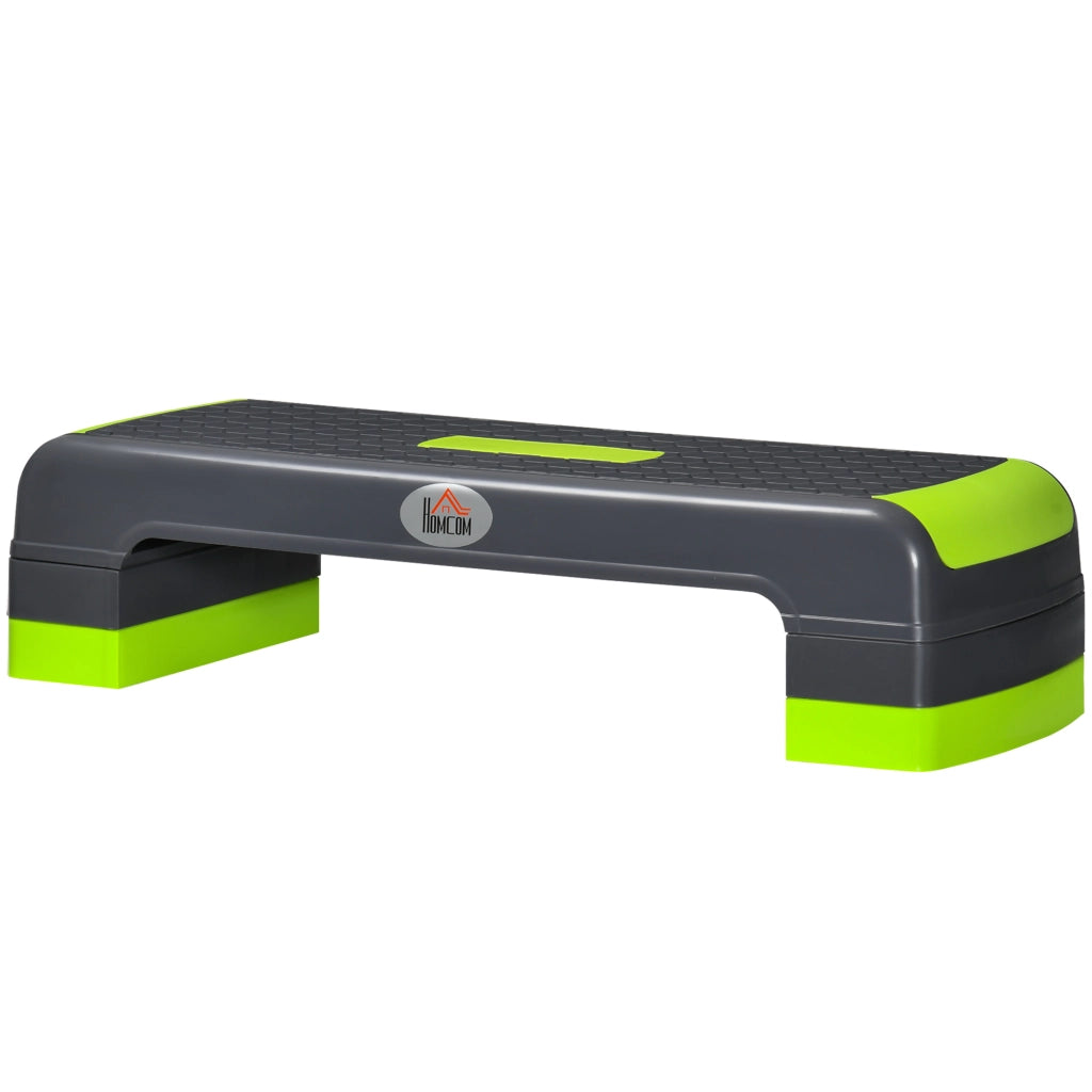 Stepper Fitness Regolabile in Altezza ¨C zephmum ¨C Verde Grigio 78x28x20 cm