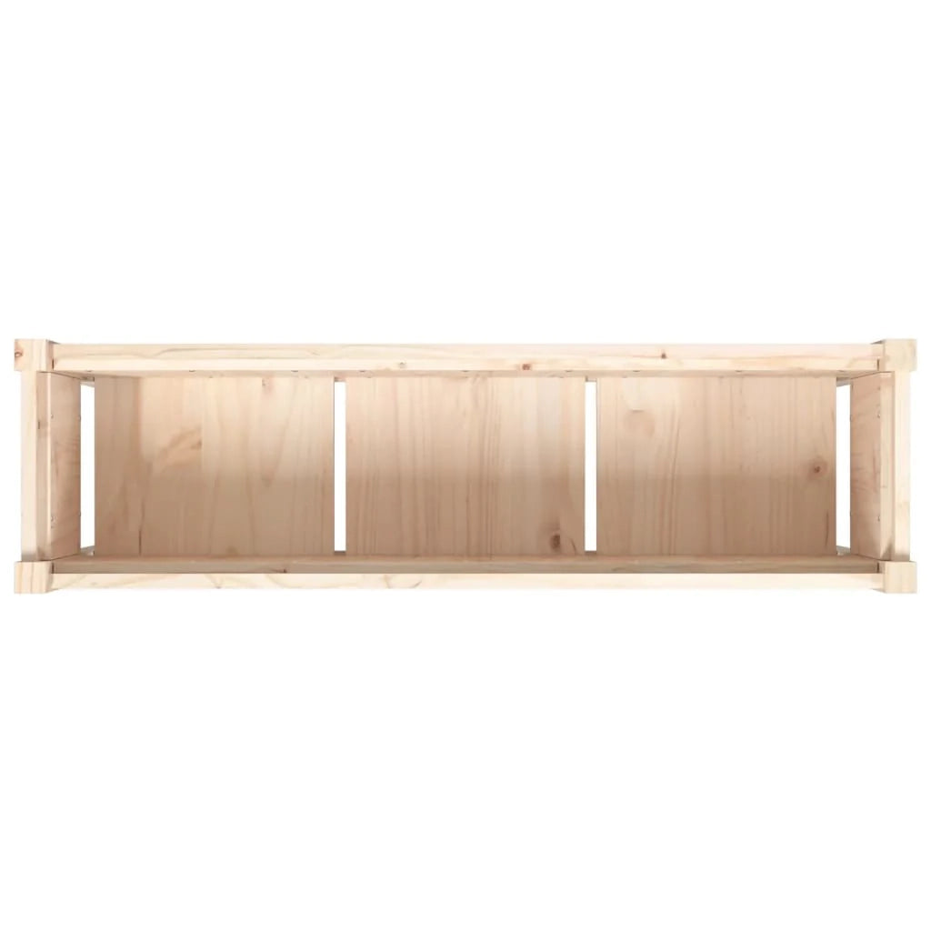 Fioriera rialzata per piante fiori giardino terrazze con gambe 110 x 31 x 70 cm legno di pino massiccio marrone 02_0038869