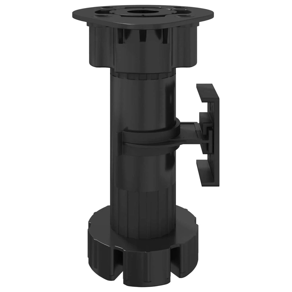 Piedini per mobili Regolabile 2 pcs Nero 46 x 46 x 128 mm PP 864784