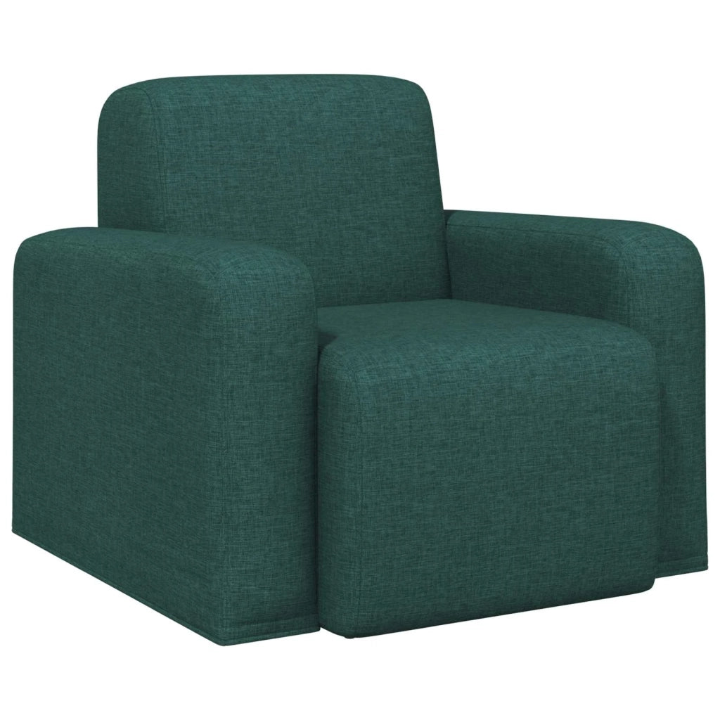 Divano Sedia-Poltrona Verde Scuro Tessuto 302789