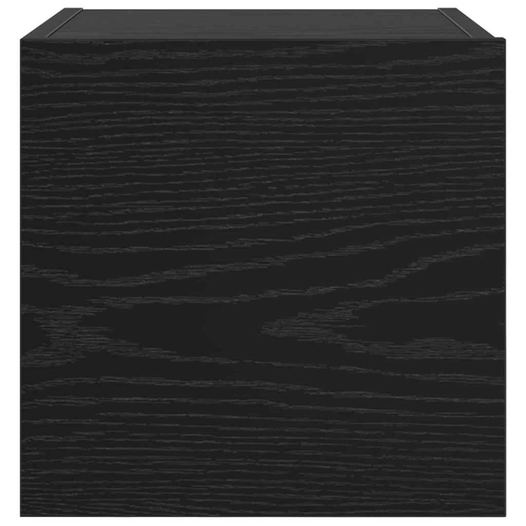 Mobile TV da parete 4 pcs Rovere Nero 30,5 x 30 x 30 cm