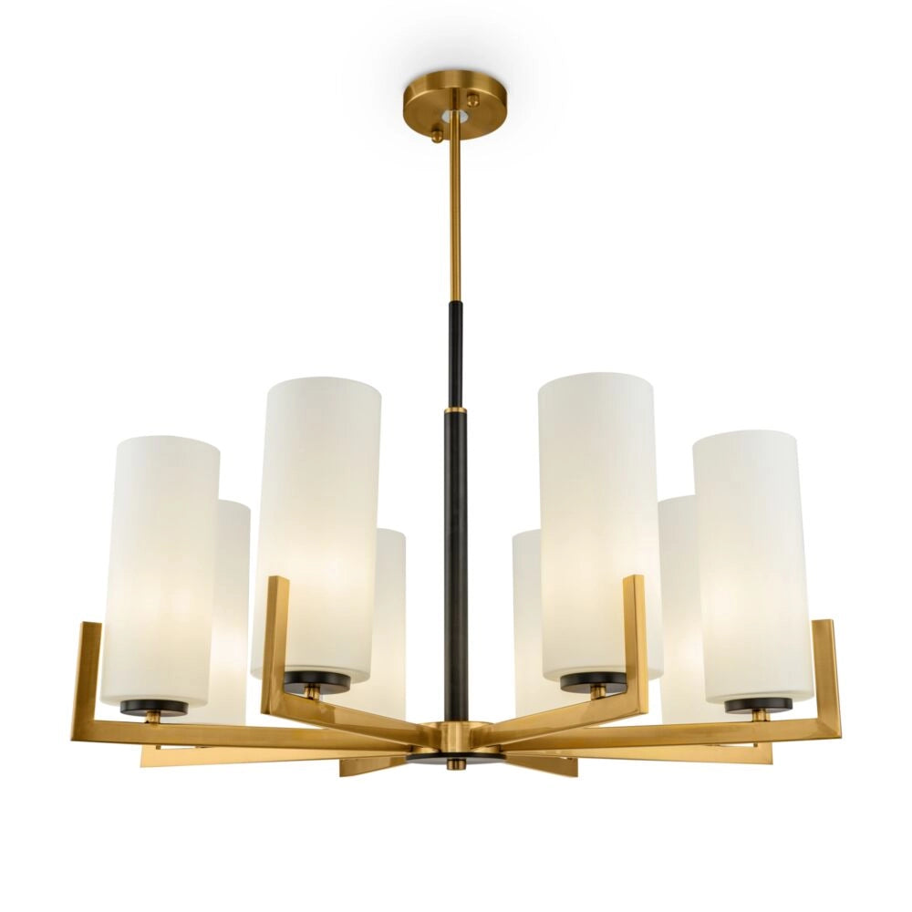 Lampadario Fortano ottone con tubi vetro 8xE27 Maytoni
