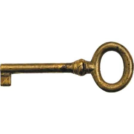 CHIAVE PER MOBILI '33728' 29x77 mm - Ottone antico - METAL GROUP