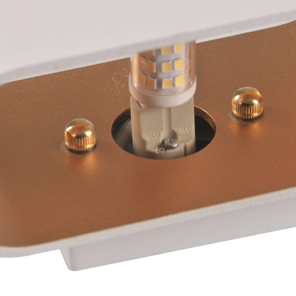 Applique da parete ELISSA bianco oro in alluminio 1xG9 Polux