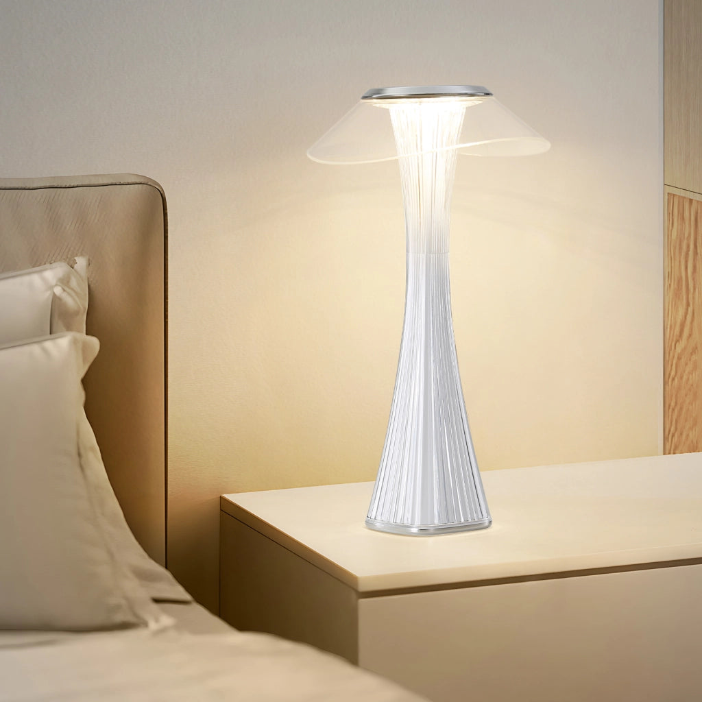 ZMH Lampada da tavolo LED touch dimmerabile 3000-6500K bianca per camera letto soggiorno