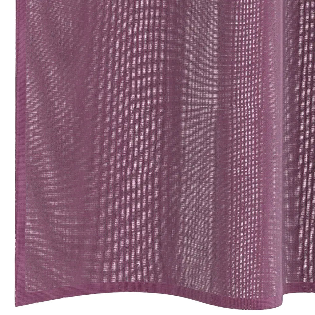 Tende in Voile con Tasche per Aste 2 pz Viola 4102201