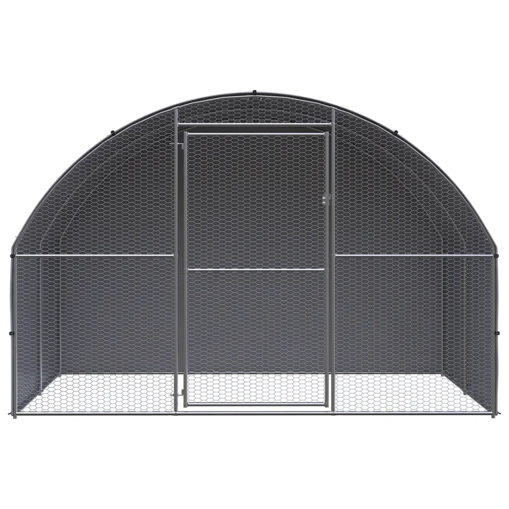 Gabbia per Polli da Esterno 3x2x2 m in Acciaio Zincato 3095472