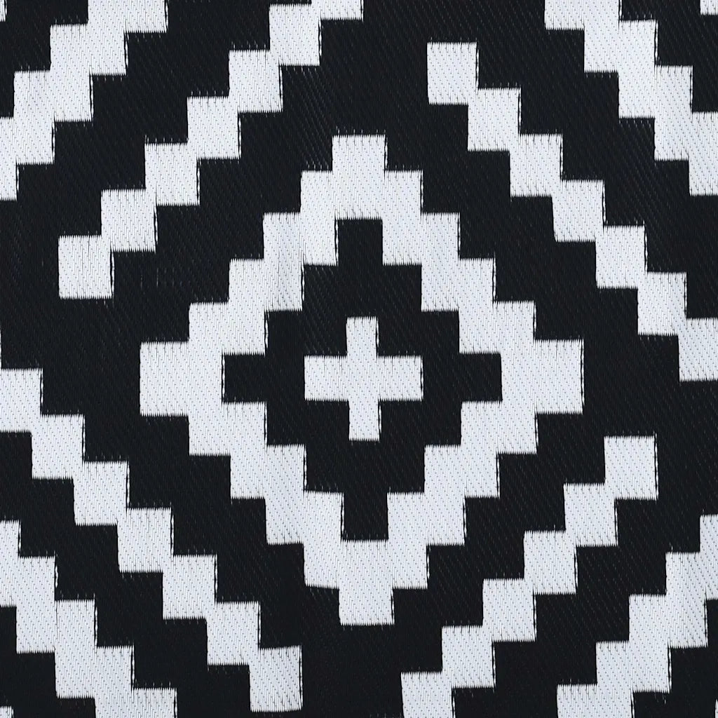 Tappeto da Esterni ARAKIL Bianco e Nero 190x290 cm in PP CFW7426706