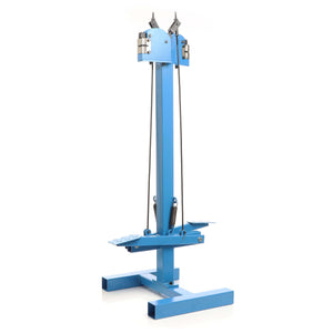 Macchina per ricalcatura e stiramento lamiere SS-18FD con supporto, 2 teste e leva a pedale