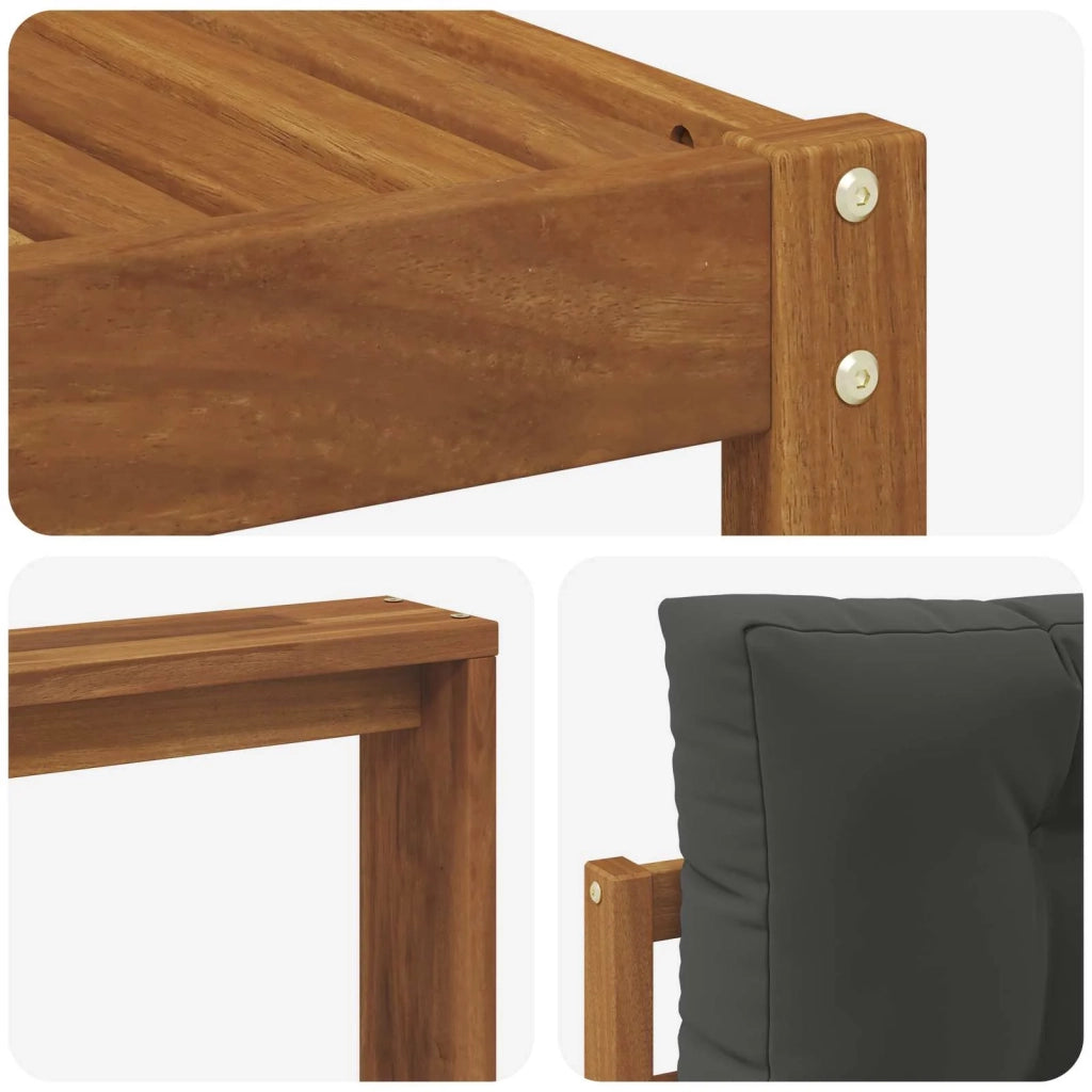 Set di divani da esterno con cuscino 8 pcs Naturale e Antracite 3367340